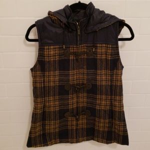 Pendleton Navy Woolen vest with removable hood